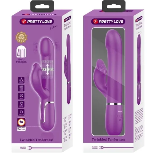 4 In 1 Multifunktionsvibrator & Stimulator Lila | Pretty Love