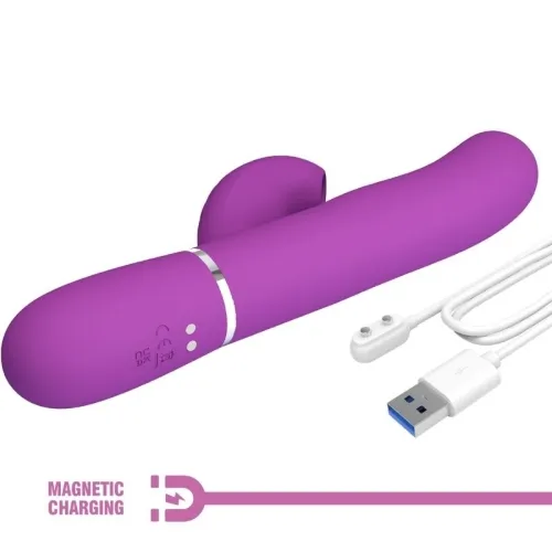Perlita 3 In 1 Multifunctional Rabbit Vibrator Purple | Pretty Love