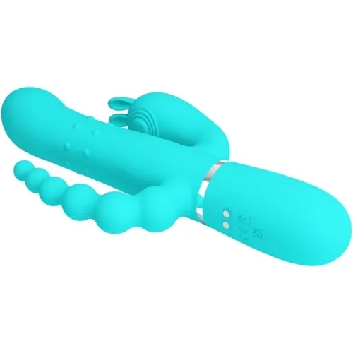 Cammy 4 in 1 Triple Rabbit Vibrator Blue | Pretty Love
