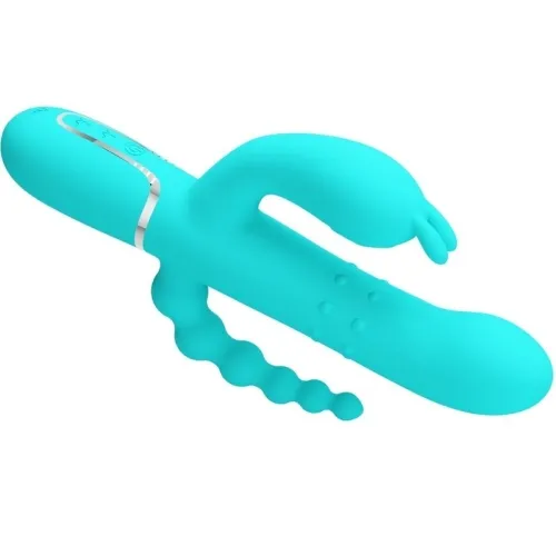 Cammy 4 in 1 Triple Rabbit Vibrator Blue | Pretty Love