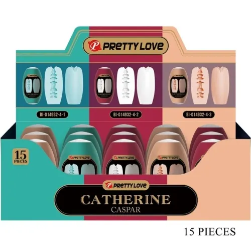 Packaging from Pretty Love Catherine Caspar, 15 pieces, in various colours and designs.