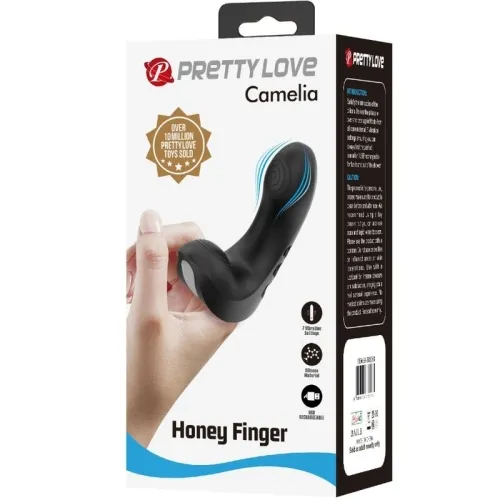Camelia Finger Vibrator 7 Modes Black | Pretty Love