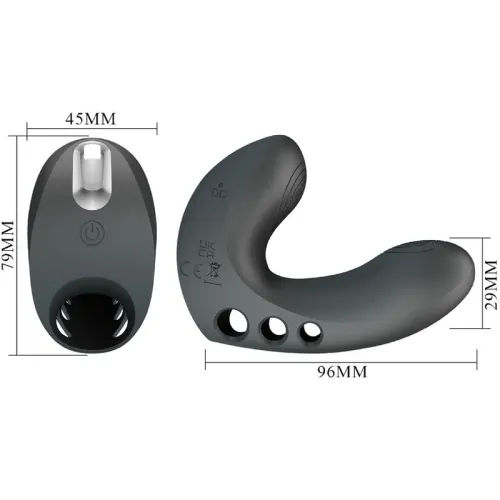 Camelia Finger Vibrator 7 Modes Black | Pretty Love