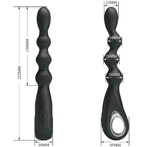 Federer anal vibrator 12 modes black | Pretty Love