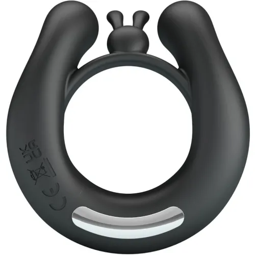 Dahlia Vibration Ring + Clitoral Stimulation 12 Modes Black – Pretty Love