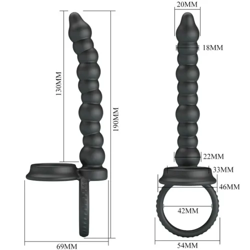 Dillion Double Penetration Cock Ring Black – Pretty Love