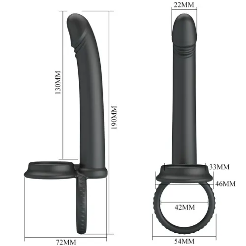 Dillion Double Penetration Cockring Black – Pretty Love