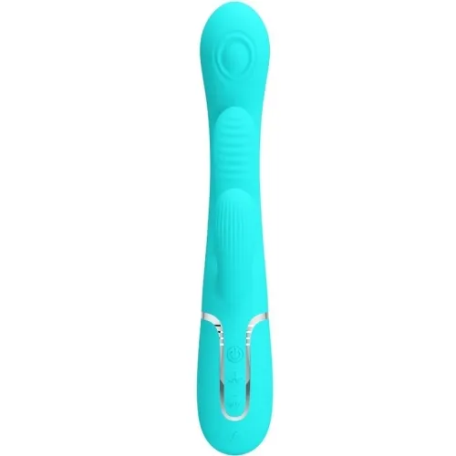 Shania Triple Rabbit Multifunctional Vibrator 3 In 1 Blue | Pretty Love