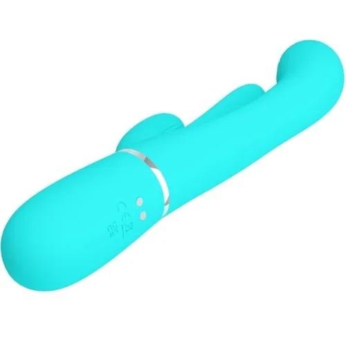 Shania Triple Rabbit Multifunctional Vibrator 3 In 1 Blue | Pretty Love