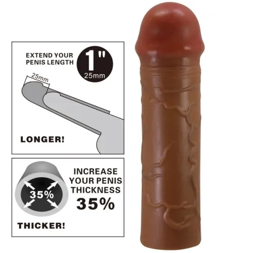 Nile Penis Sleeve with 2.5cm Extension Brown – Pretty Love