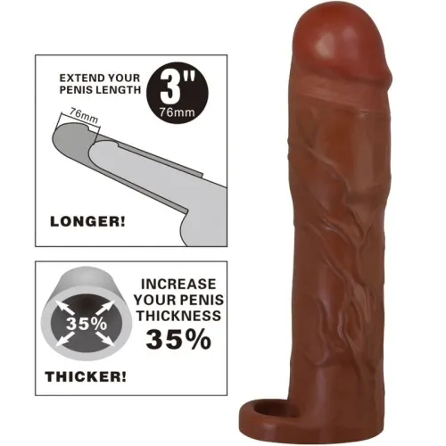 Gerd Penishülle Mit 7.6cm Verlängerung Braun – Pretty Love