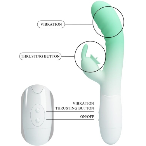 PRETTY LOVE - CERBERUS RABBIT VIBRATOR 3O VIBRATIONEN GRÜN