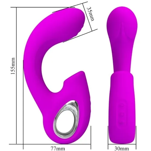 Sibel Sibel G-Spot Vibrator + Clit Stimu 10 Modes Purple | Pretty Love