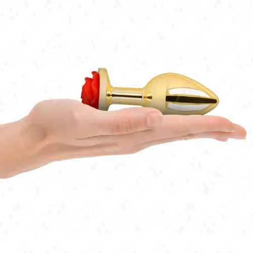 Plug Anal Gold Rose Red L – Kink