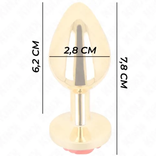 Plug Anal Gold Rose Red S – Kink