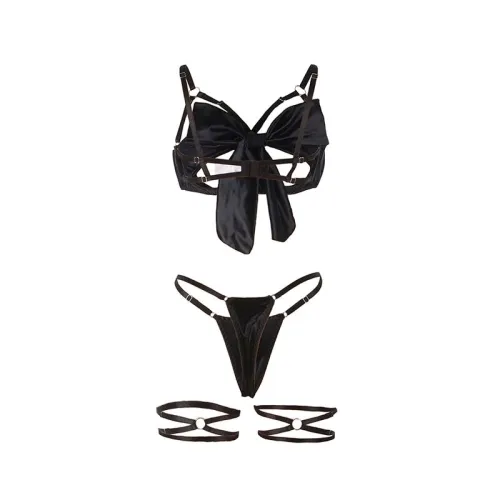 Bh-Set Mit Verstellbarer Schwarzer Schleife S/M – Subblime