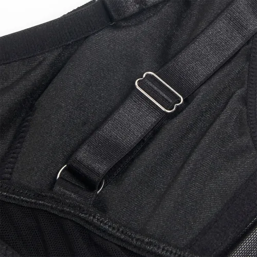 Schwarzer Bondage-Bh Mit Strumpfband-Set S/M – Subblime