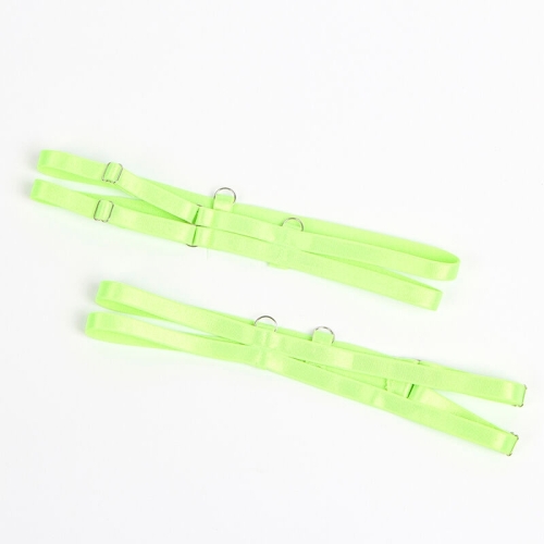 SUBBLIME - 955328 BH-SET MIT SPITZE UND STRUMPFBAND GRÜN UND BLAU L/XL