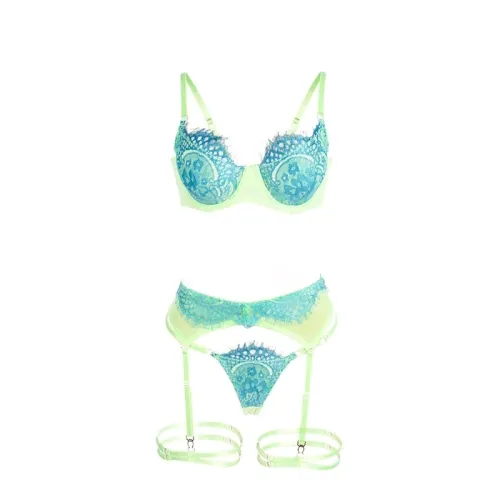 Green and Blue Lace Bra Set L/XL – Subblime