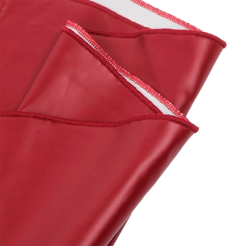 SUBBLIME - 955397 KLEID MIT BURGUNDERROTEN LEDERTRÄGERN S/M