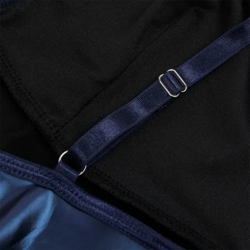 Kleid Mit Blauen Lederträgern S/M – Subblime