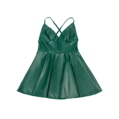 Dress with Green Leather Straps S/M – Subblime