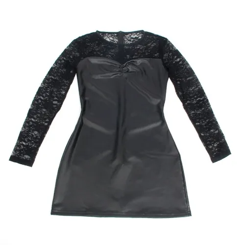 Long-sleeved dress with black lace L/XL – Subblime