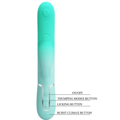 Gigi Multifunktions-Rabbit-Vibrator Aquagrün | Pretty Love