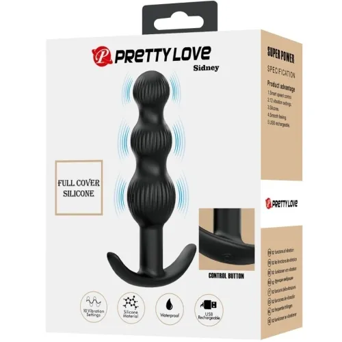 Sidney Anal Vibrator 10 Modes Black | Pretty Love