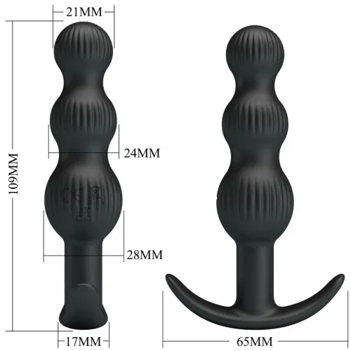 Sidney Anal Vibrator 10 Modes Black | Pretty Love