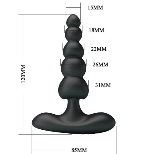Sidney Anal Vibrator 10 Modes Black | Pretty Love