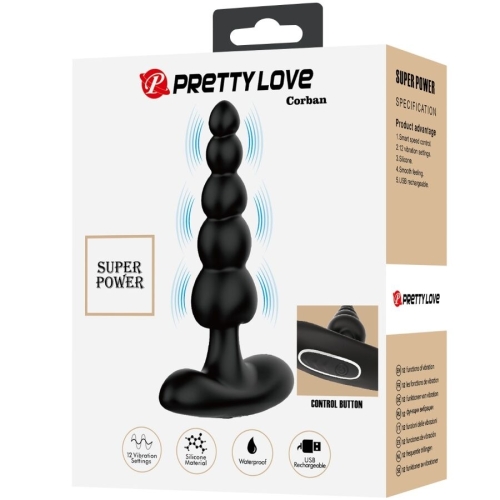 Sidney Anal Vibrator 10 Modes Black | Pretty Love