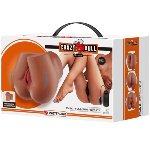 CRAZY BULL - BERNACE ASS VIBRATOR MIT REALISTISCHER VAGINA UND ANUS FLESH FERNBEDIENUNG