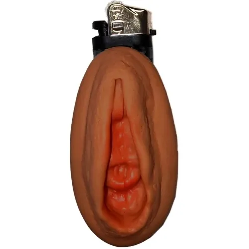 Lighter with an unusual design, shaped like a vulva.