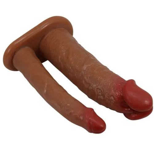 Yairon Doppel Penishülle mit 4cm Verlängerung Braun – Pretty Love