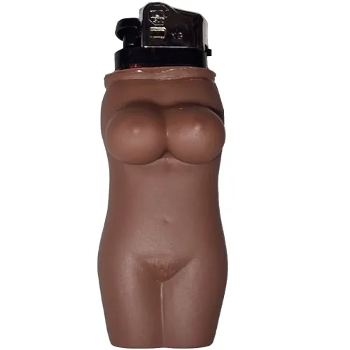 Lighter in the shape of a naked human torso.