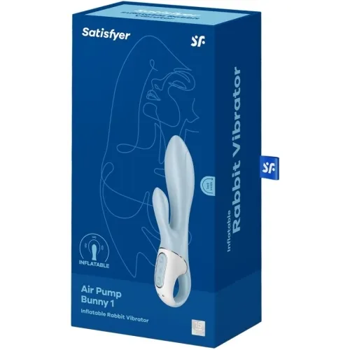 Air Pump Bunny 1 Aufblasbarer Kaninchenvibrator Blau | Satisfyer
