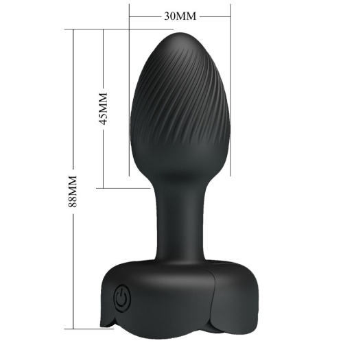 Olman Anal Plug Mit Led Licht Schwarz 8.8cm | Pretty Love