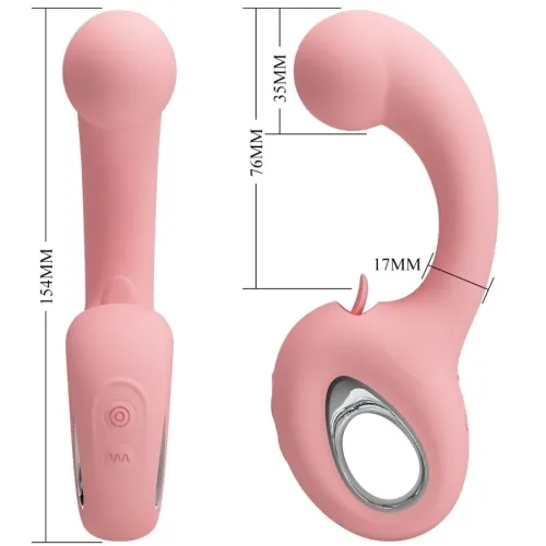 Erynnyes G-Spot Vibrator + Clit Stimu 10 Modes Pink | Pretty Love