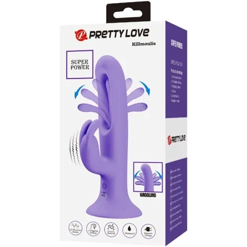 Killmoulis Rabbit Vibrator 12 Vibration Modes Purple | Pretty Love