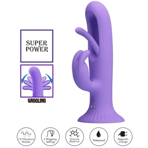 Killmoulis Rabbit Vibrator 12 Vibration Modes Purple | Pretty Love