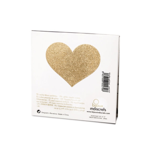 Pezoneras Flash Corazón Oro | Bijoux