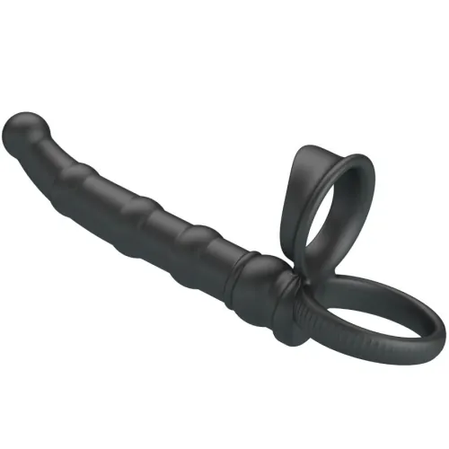 Tatum Vibro Penis Ring with Plug, 10 Modes, Black – Pretty Love