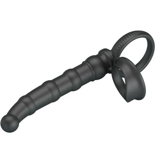 Tatum Vibro Penis Ring with Plug, 10 Modes, Black – Pretty Love