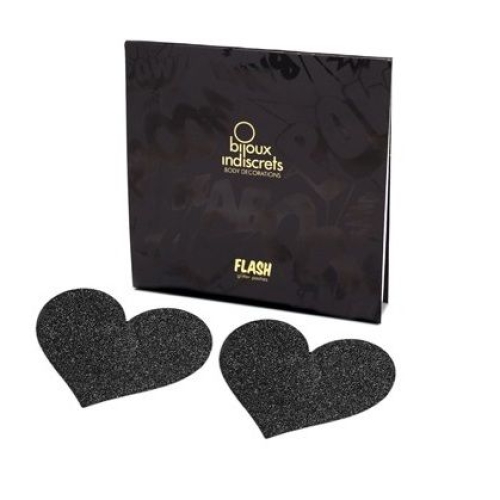 Pezoneras Flash Corazón Schwarz | Bijoux