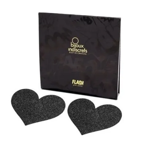 Pezoneras Flash Corazón Schwarz – Bijoux
