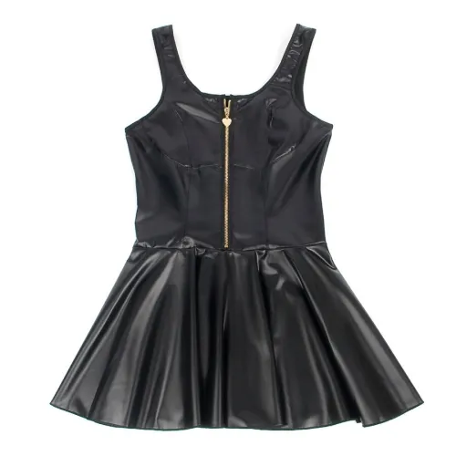 Lederkleid Mit Herz-Reissverschluss Schwarz L/Xl – Subblime