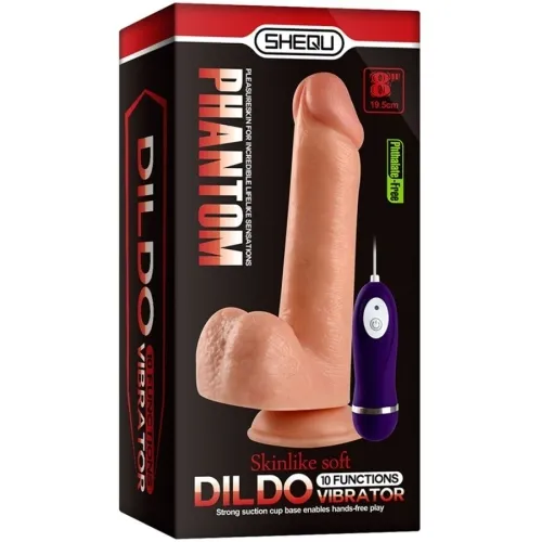 Phantom Vibrating Dildo with Remote Control 20cm | Shequ