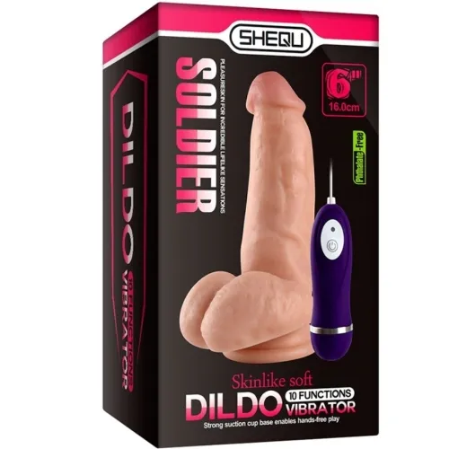 Soldier Vibrator Dildo with Remote Control 16cm | Shequ