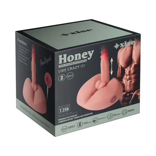 Honey Dildo Masturbator With Vibration 25cm | Xise